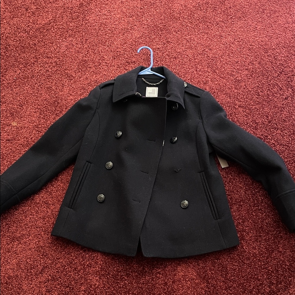 JC Penny’s Black Double-Breasted Peacoat